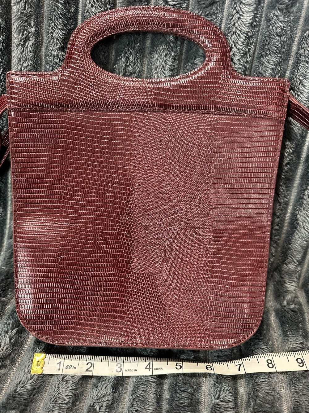 Madewell The Toggle Crossbody Bag Burgundy color - Picture 4 of 8
